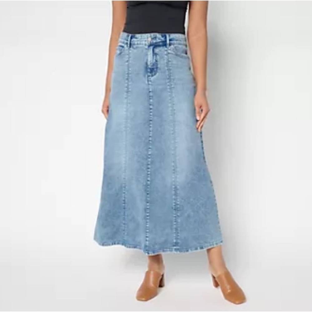 Me‎ by Jennie Garth Regular Sullie Indigo Denim Maxi Skirt